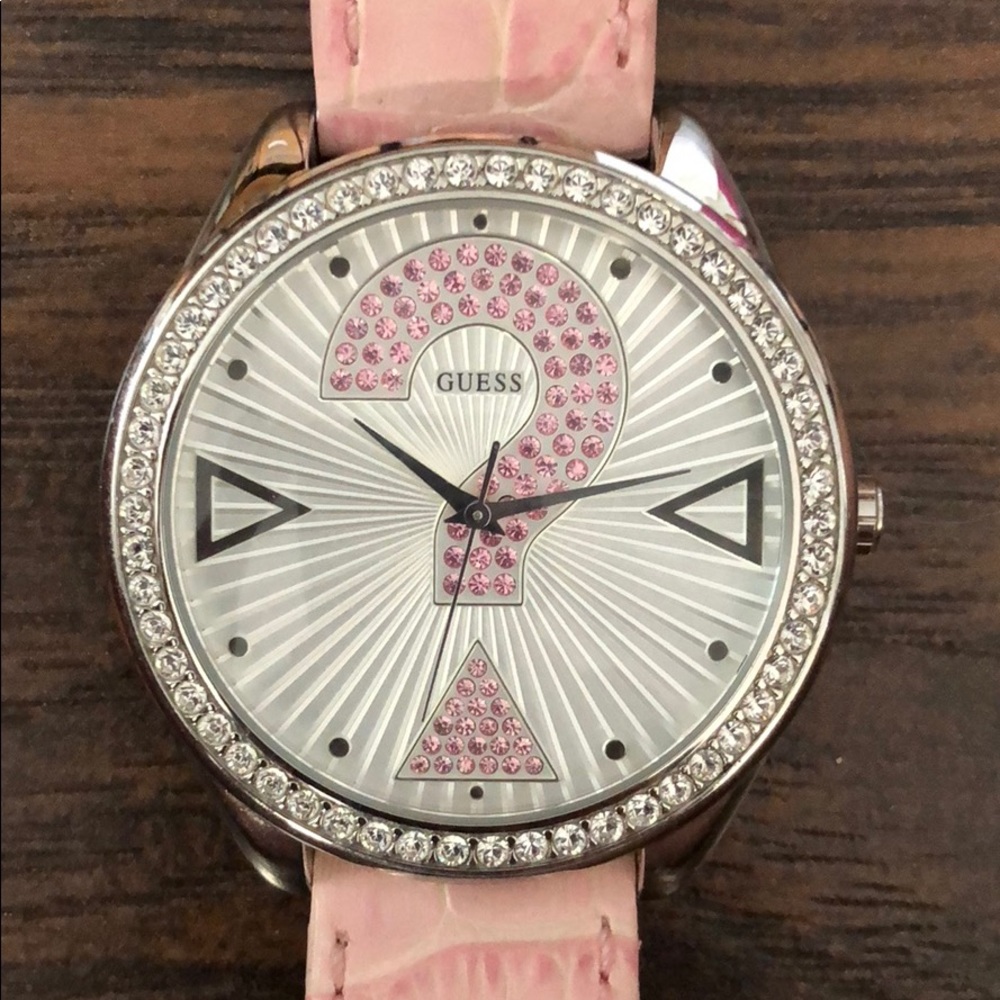 Pink guess watch